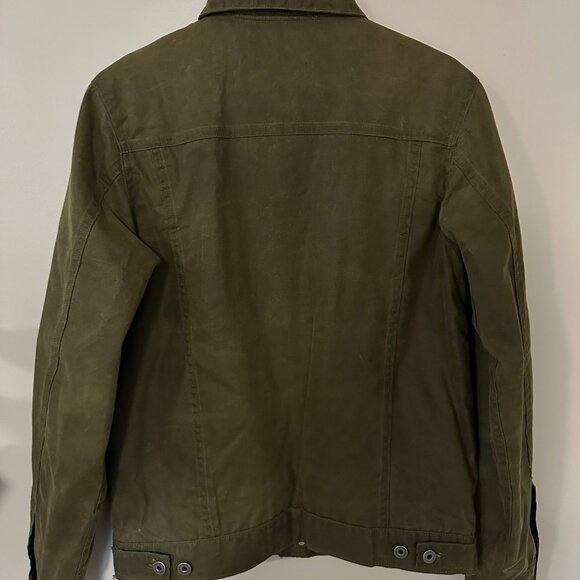 Flint and Tinder Flannel-Lined Waxed Trucker Jacket - Picture 2 of 4